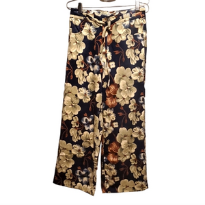 UNIQ Floral‎ Corduroy Dressy Pants Pockets Small NWT